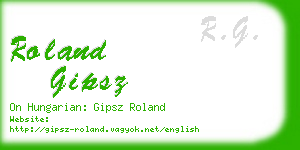 roland gipsz business card